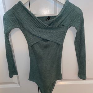 Shein crossed neck bodysuit
